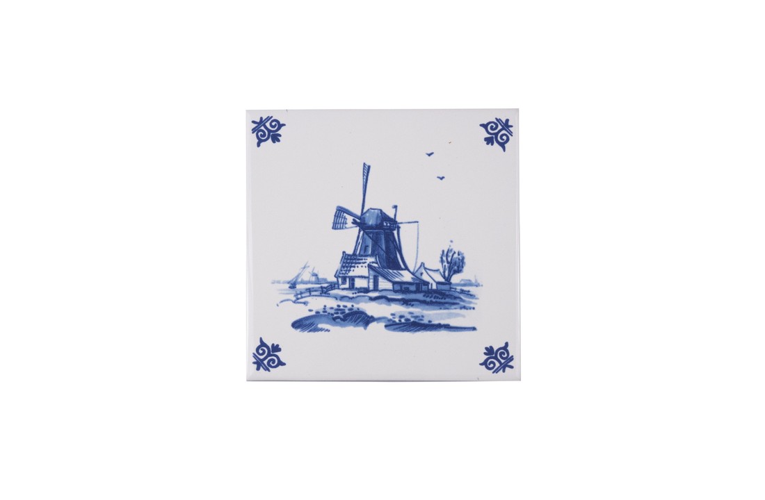 Delfts Blauw Tegel Grote Molen