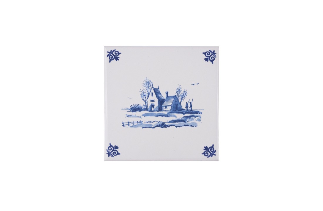 Delfts Blauw Tegel Terug naar Huis