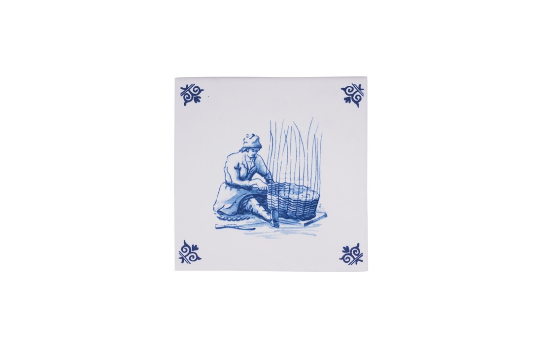 Delfts Blauw Tegel Mandenmaker