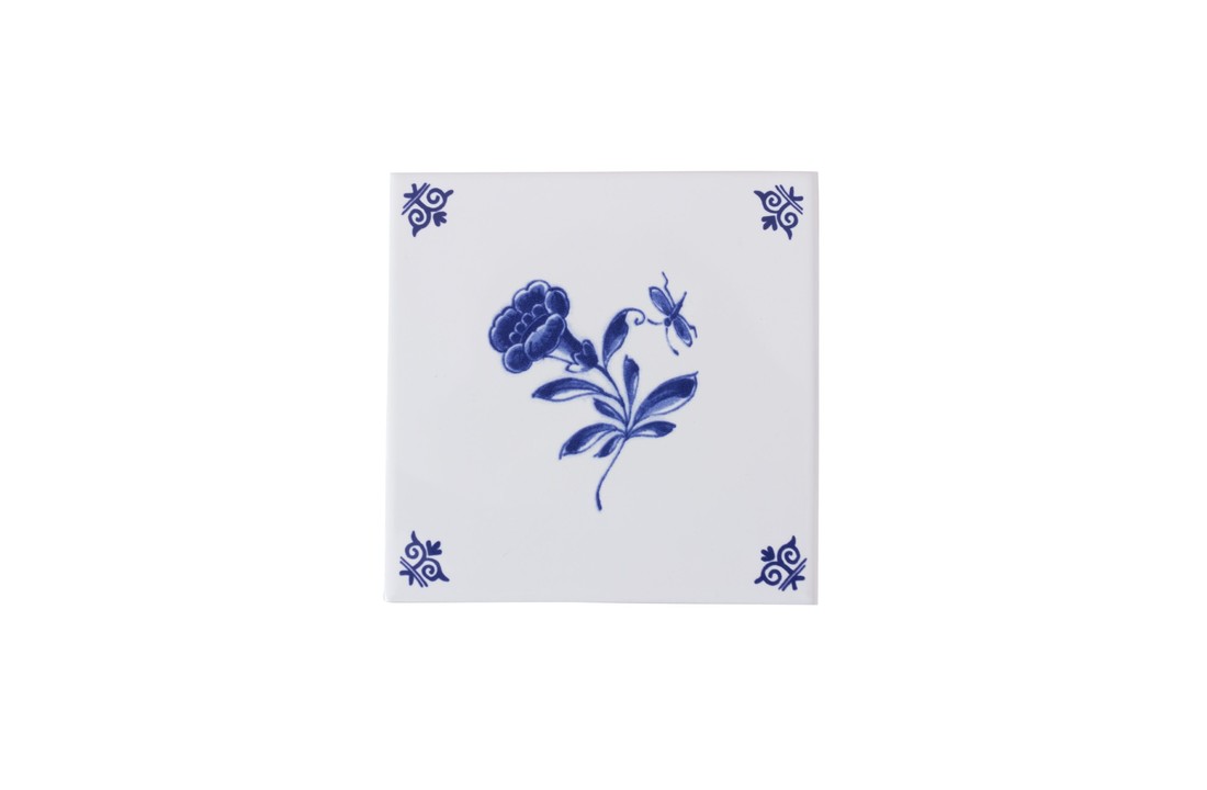 Delfts Blauw Tegel Zoete Bloem