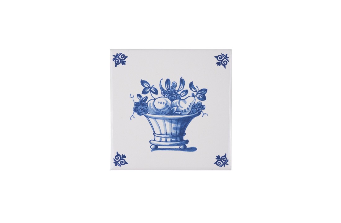 Delfts Blauw Tegel Heerlijk Fruit