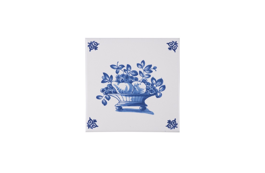 Delfts Blauw Tegel Grote Fruitmand