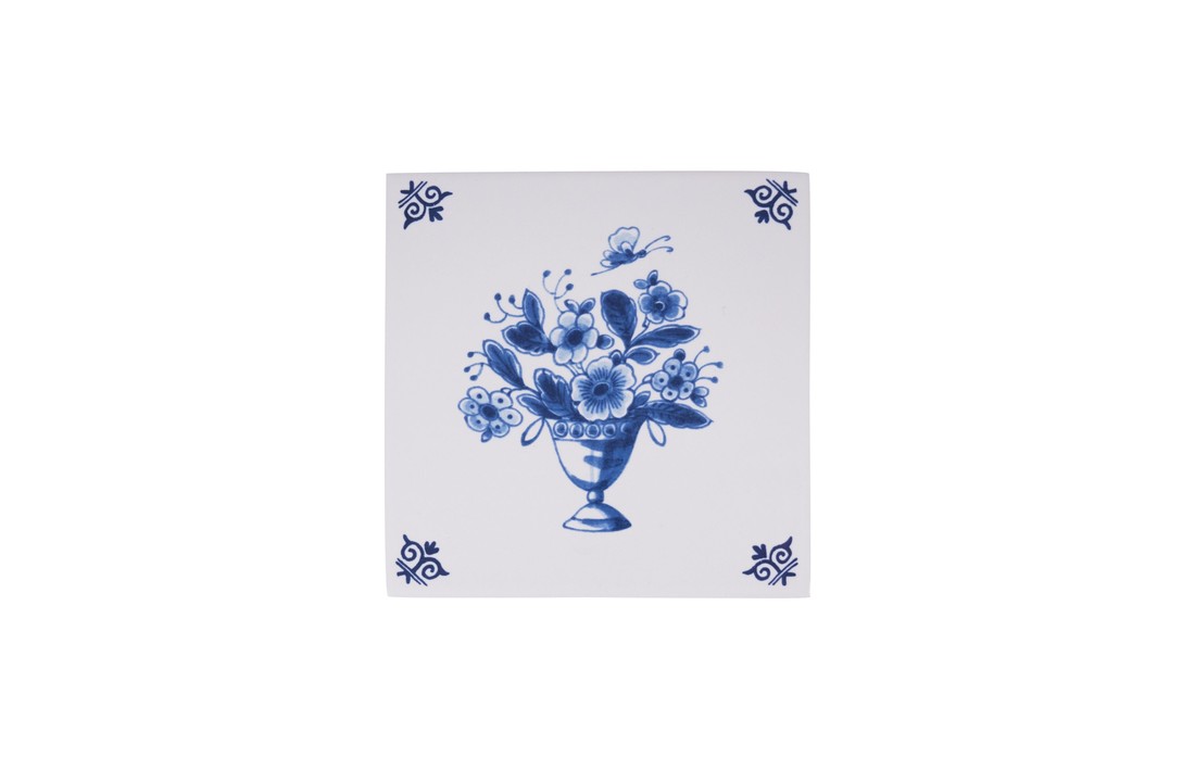 Delfts Blauw Tegel Bloemen Boeket