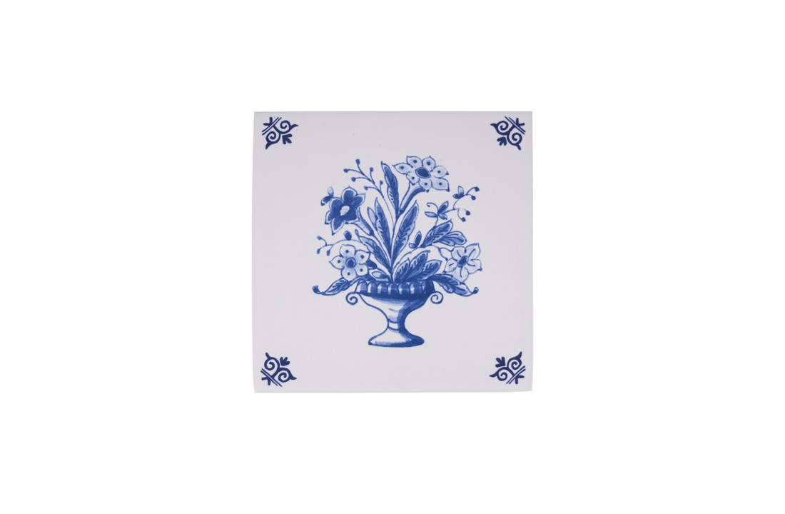 Delfts Blauw Tegel Groot Boeket