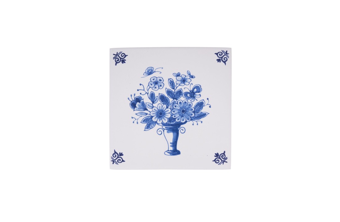 Delfts Blauw Tegel Klein Boeket