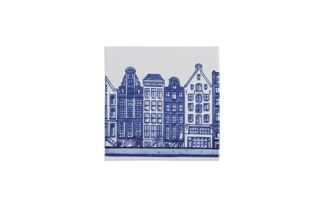 Delfts Blauw Tegel Grachtenpand 1