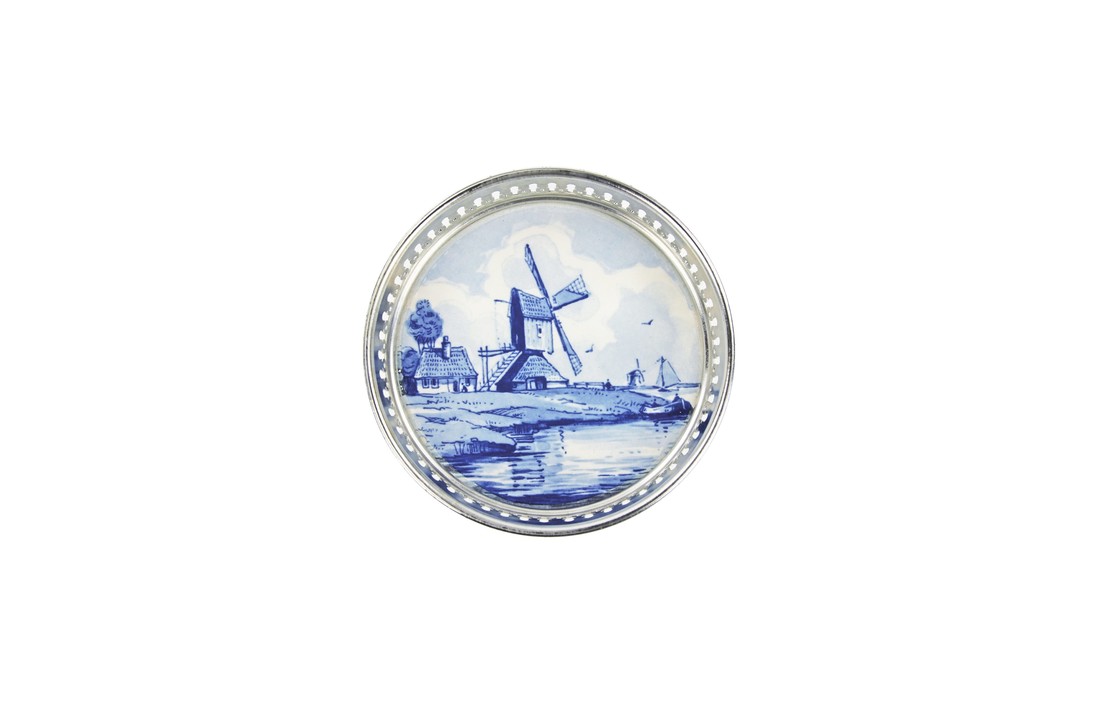 Delfts Blauw Flessenonderzetter Landschap
