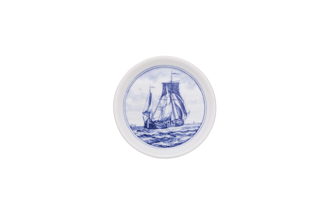 Delfts Blauw Onderzetter Groot Schip