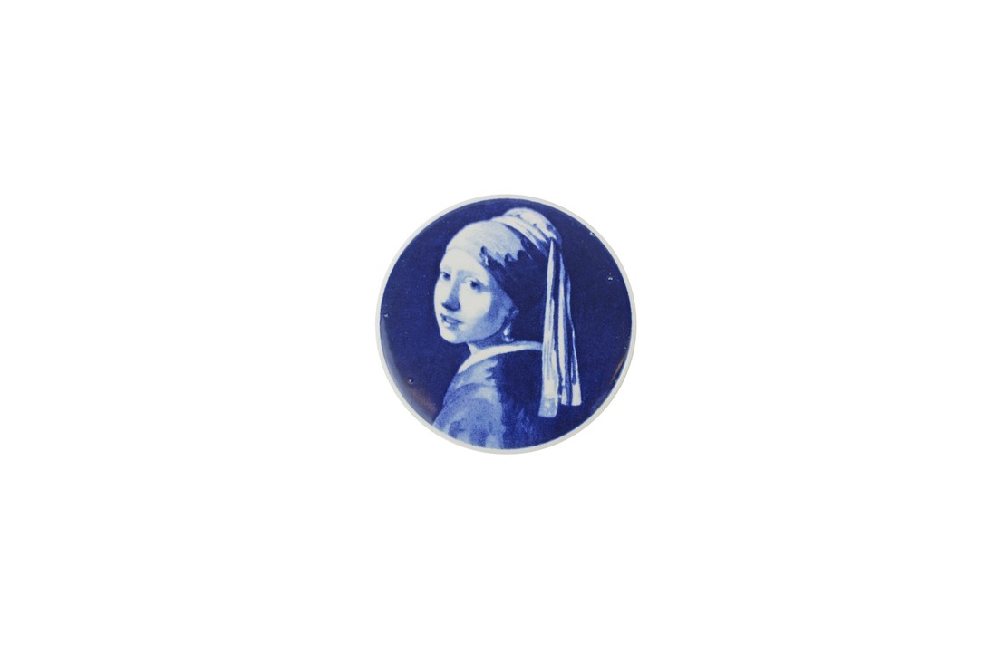 Delfts Blauw Magneet Meisje met de parel