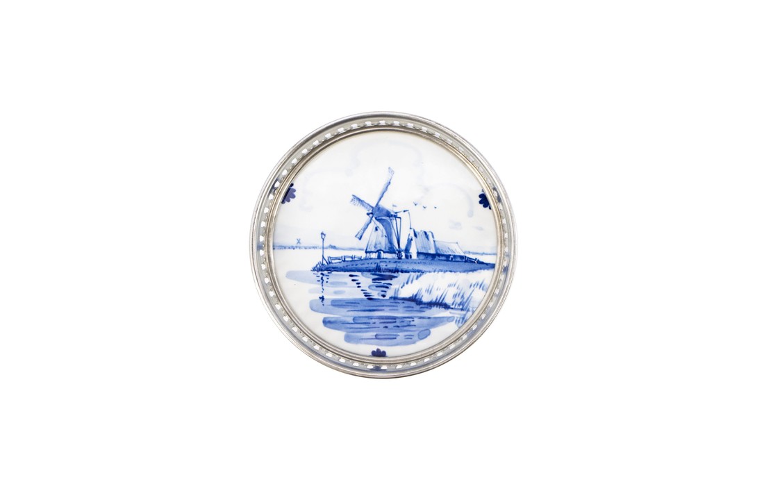 Delfts Blauw Onderzetter Molen