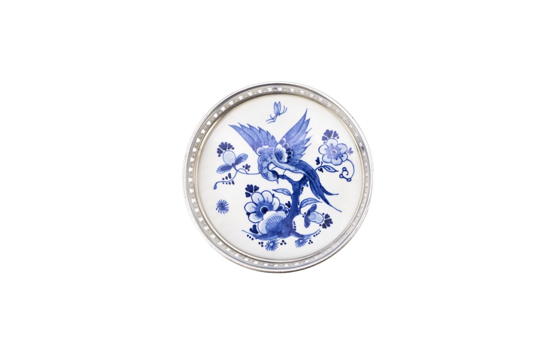 Delfts Blauw Onderzetter Vogel
