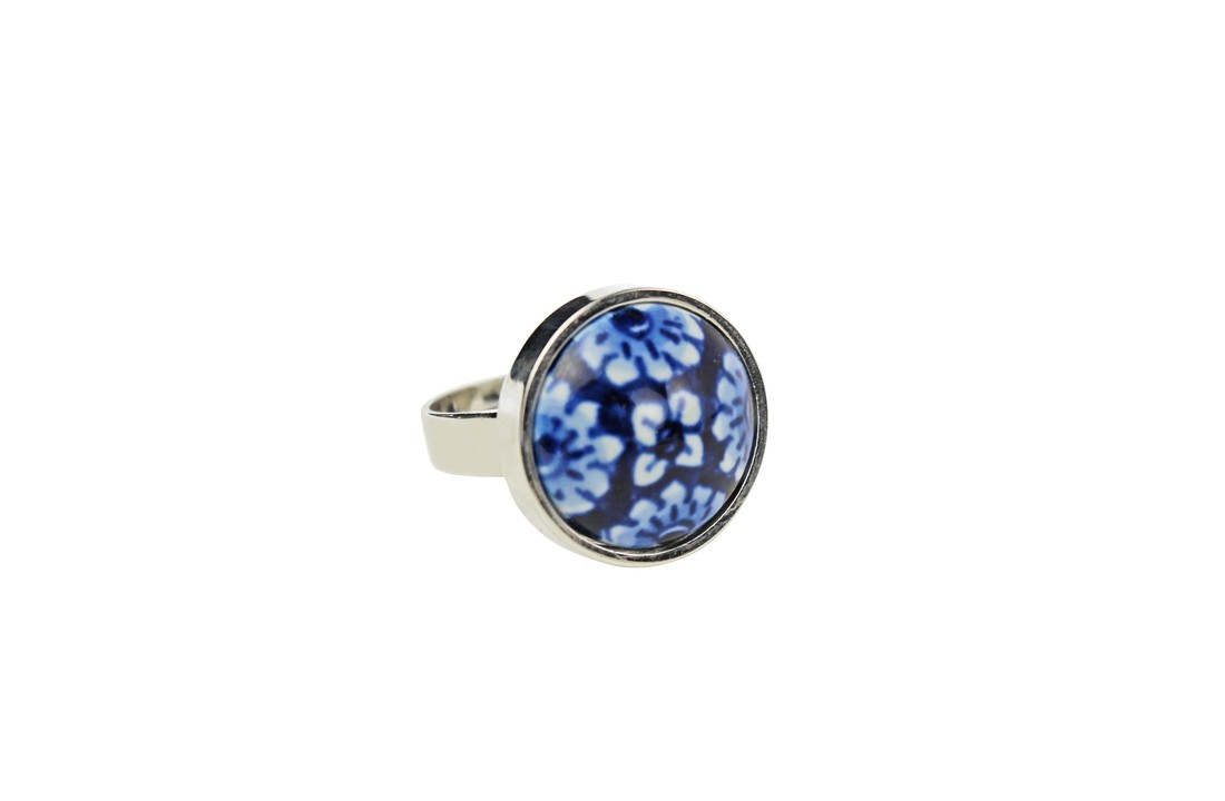 Delfts Blauw Ring bloem klein