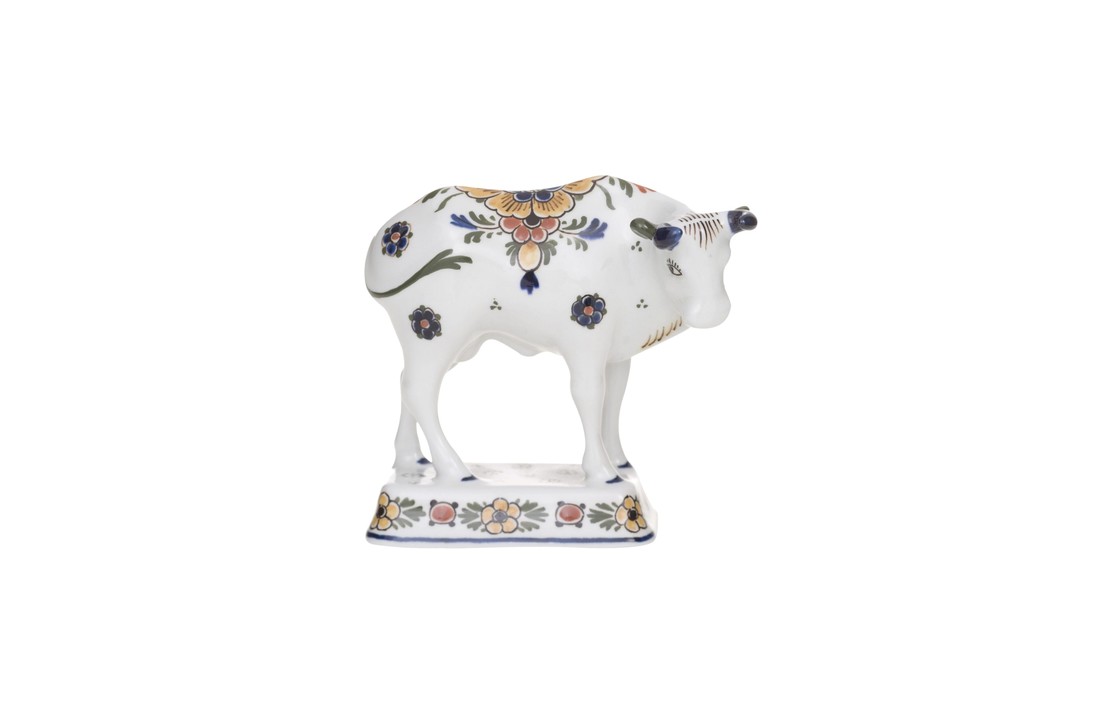 Delfts Blauw polychrome koe klein