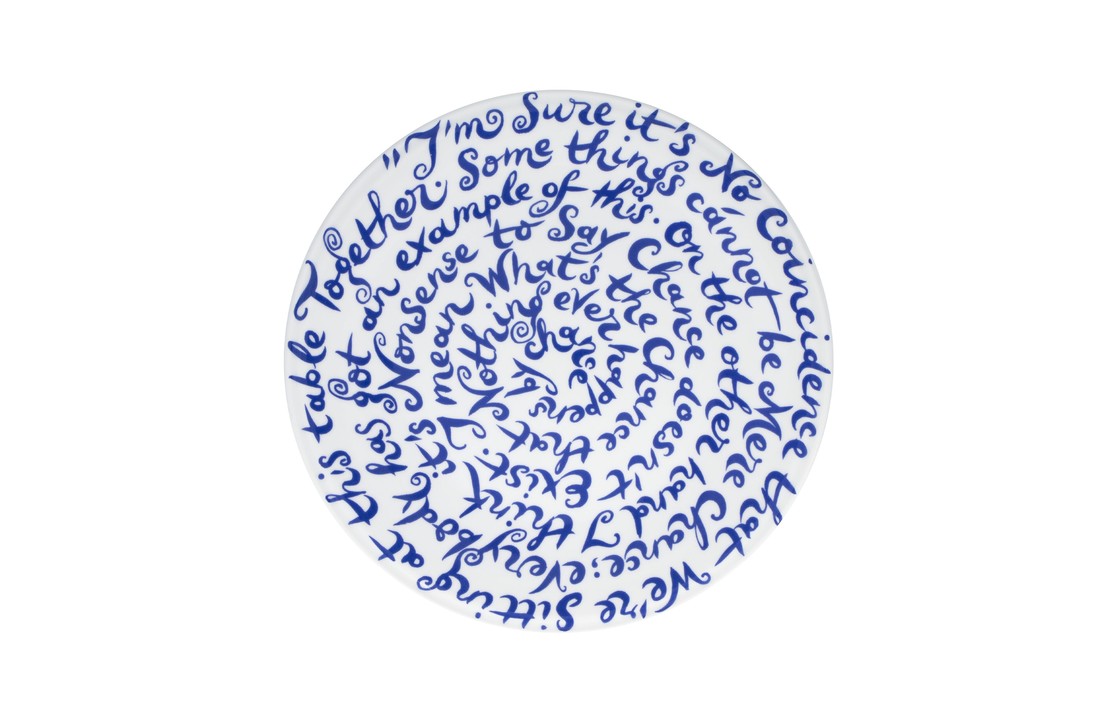 Delfts Blauw bord diskus "chance"