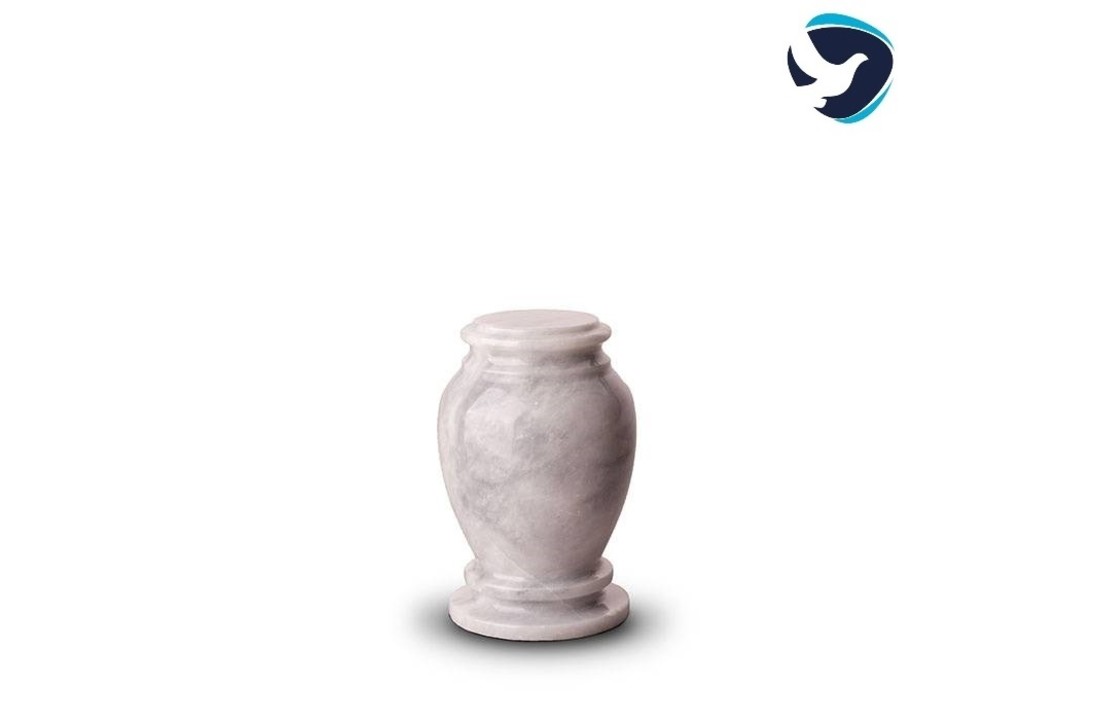 Grote Marmeren Urn Wit