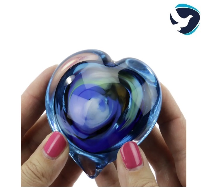 Donker Blauwe Urn Hart Kleurig