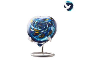 Donker Blauw Urn Hart Kleurig