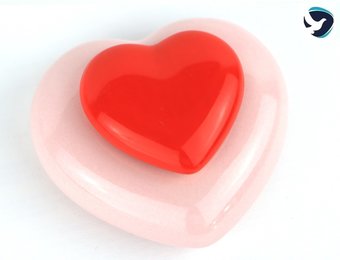 Mini Urn Hart Roze Rood