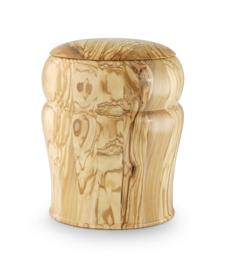 Urn olijfhout gedraaid