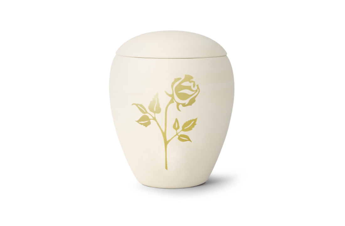 Urn Zonnebloem Wit keramiek