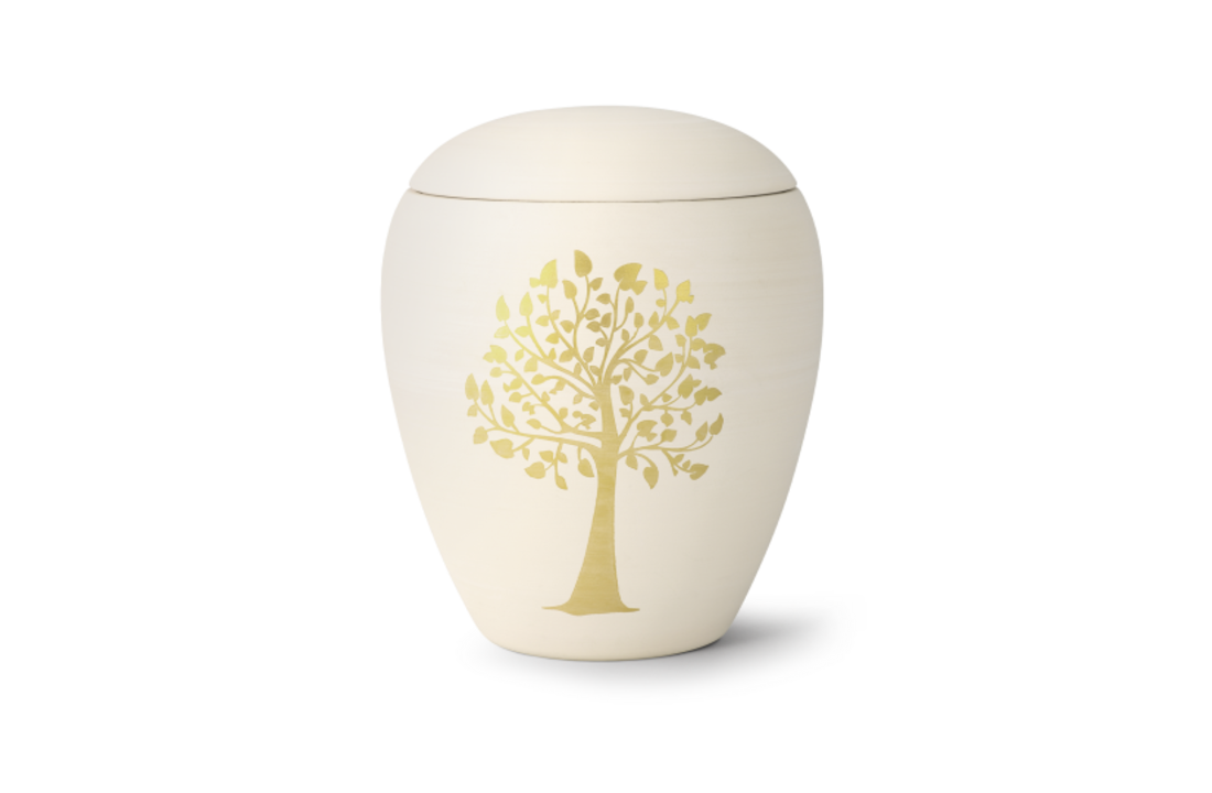 Urn Zonnebloem Wit keramiek