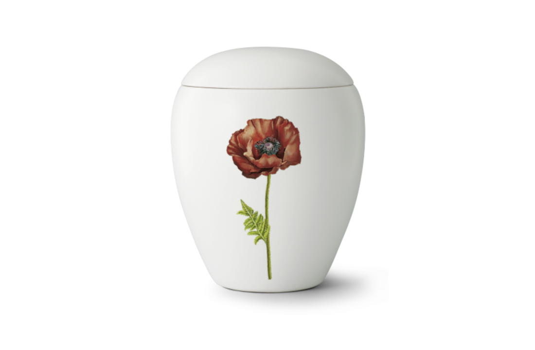 Urn Zonnebloem Wit keramiek