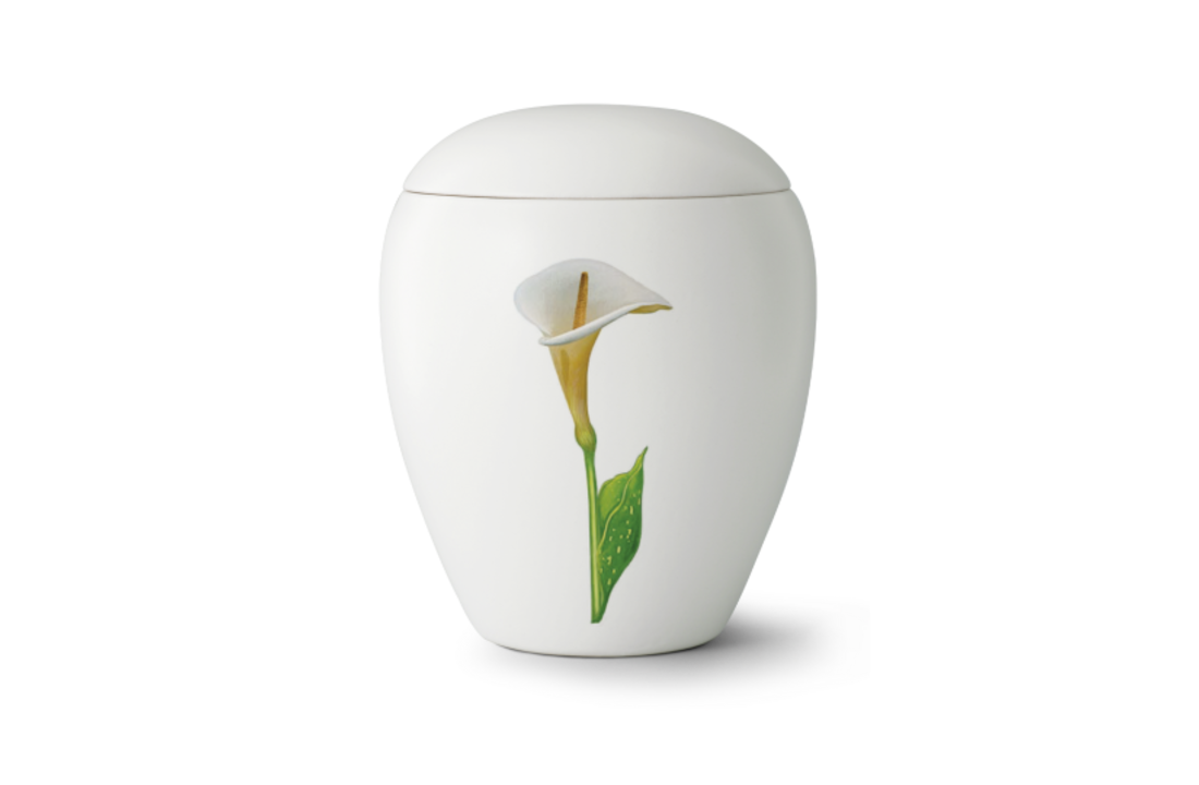Urn Zonnebloem Wit keramiek