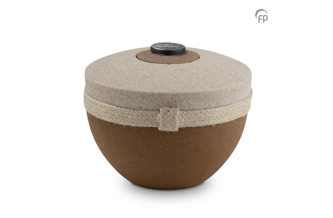 Biologische Urn Rond Bruin
