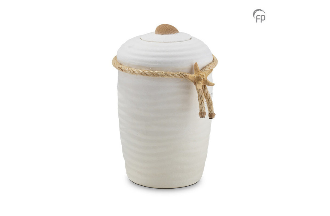 Biologische Urn Wit Cellulose