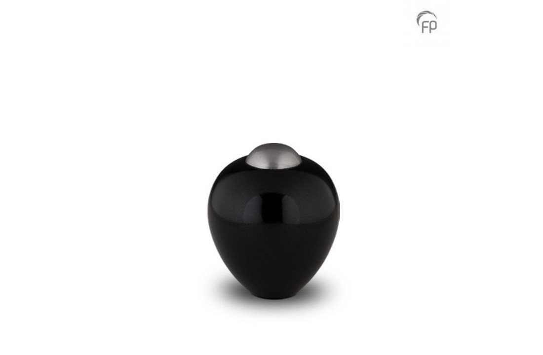 Metalen mini urn Zwart Odyssee