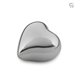 Metalen urn hart Goudkleurig