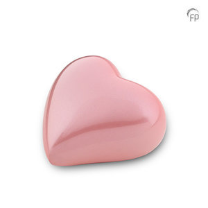 Metalen urn hart Goudkleurig