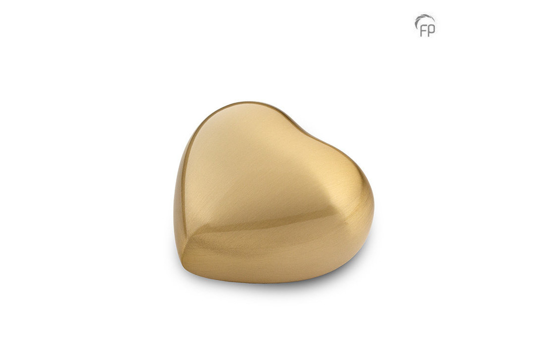 Metalen urn hart Goud