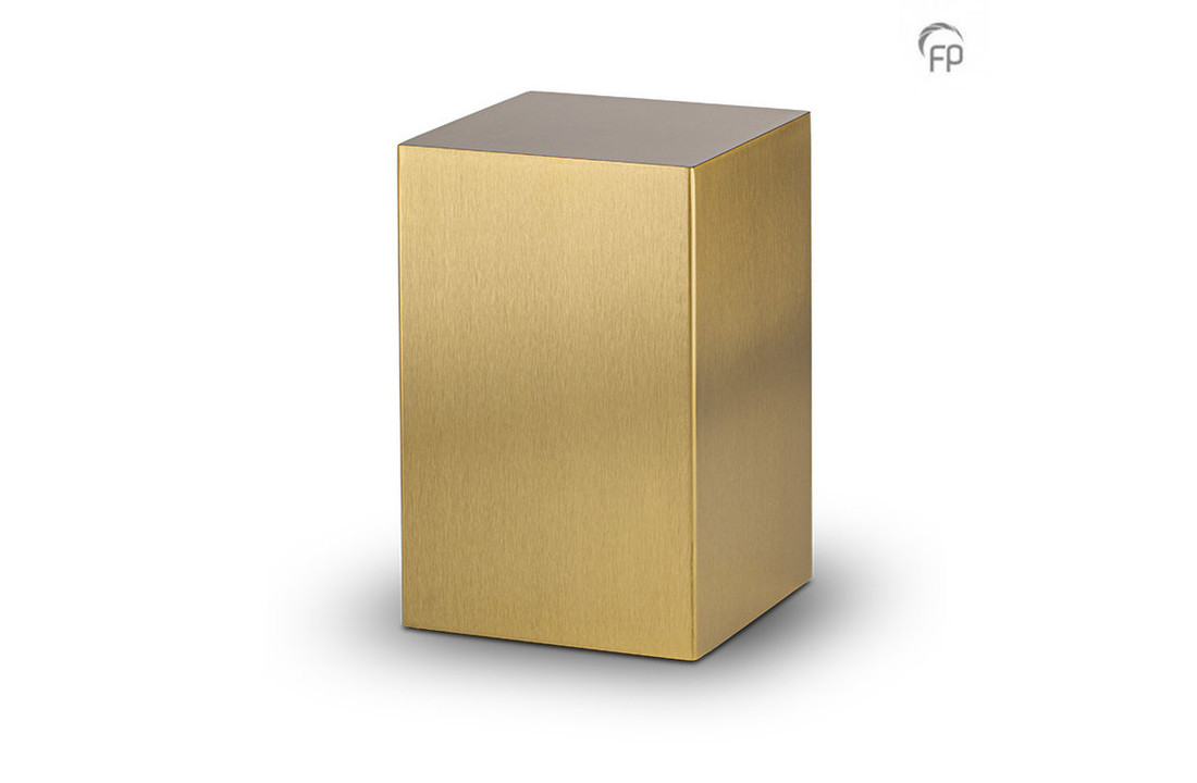 RVS Urn Pilaar Goudkleurig