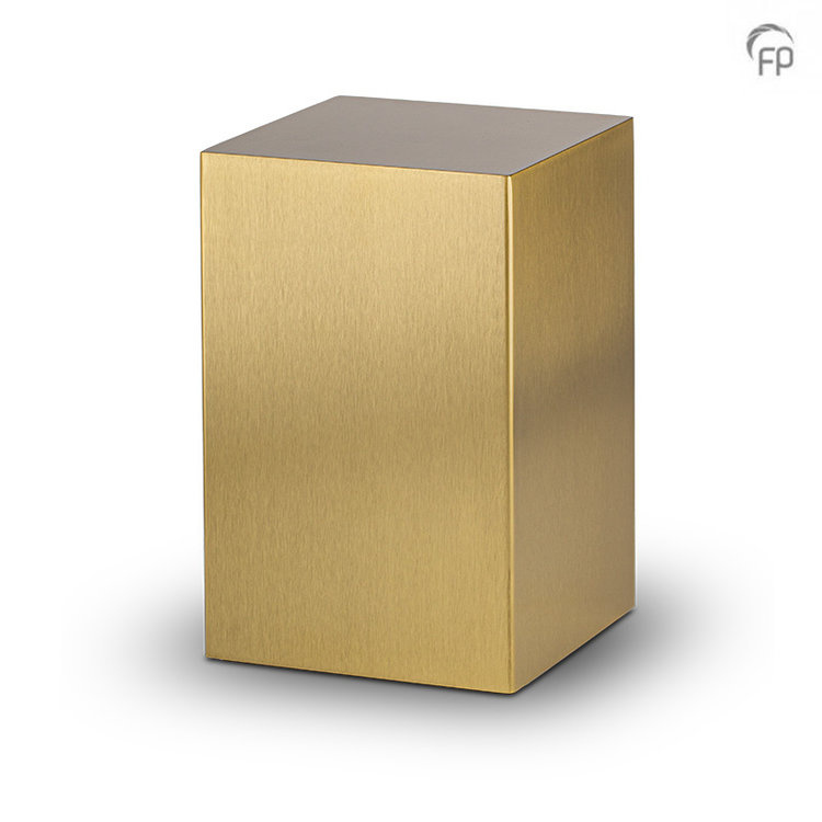 RVS Urn Pilaar Goudkleurig