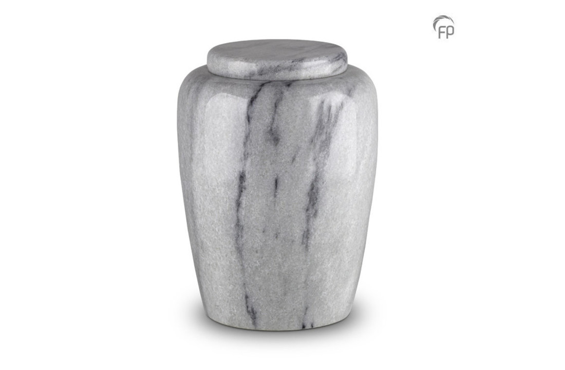 Marmeren Urn rond Grijs Taps
