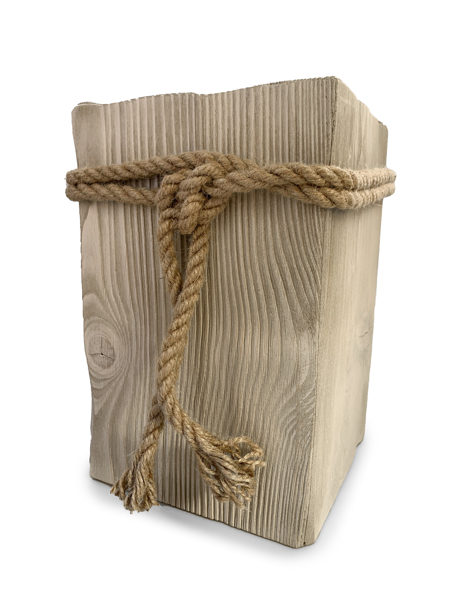 Vintage urn hout - 6 liter