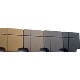 Eigentijdse kandelaar met Soliflore vaas voor grafstenen, grafmonumenten en columbaria - Brons