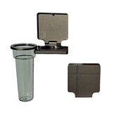 Eigentijdse kandelaar met Soliflore vaas voor grafstenen, grafmonumenten en columbaria - Taupe