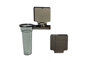 Eigentijdse kandelaar met Soliflore vaas - Taupe