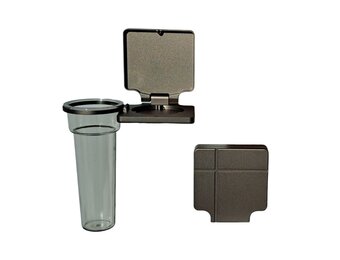 Eigentijdse kandelaar met Soliflore vaas - Taupe