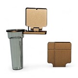 Eigentijdse kandelaar met Soliflore vaas voor grafstenen, grafmonumenten en columbaria - Brons