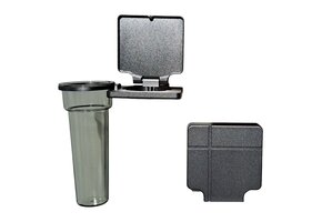 Eigentijdse kandelaar met Soliflore vaas - Grijs metallic