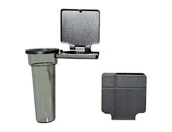 Eigentijdse kandelaar met Soliflore vaas - Grijs metallic