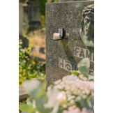 Eigentijdse kandelaar voor grafstenen, grafmonumenten en columbaria - Taupe