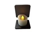 Eigentijdse kandelaar voor grafstenen, grafmonumenten en columbaria - Zwart