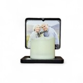 Eigentijdse kandelaar voor grafstenen, grafmonumenten en columbaria - Zwart