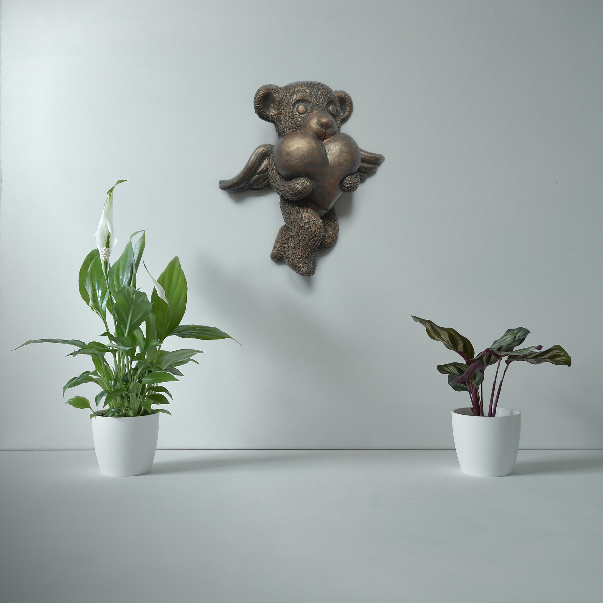 Urn / Asbeeld Beer met hart - Brons