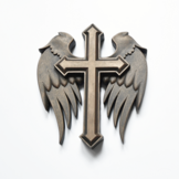 Urn / Asbeeld Kruis met vleugels - Brons