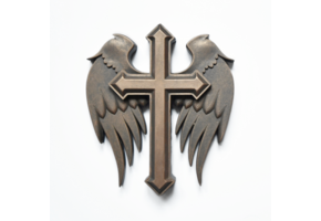 Kruis met vleugels - Brons